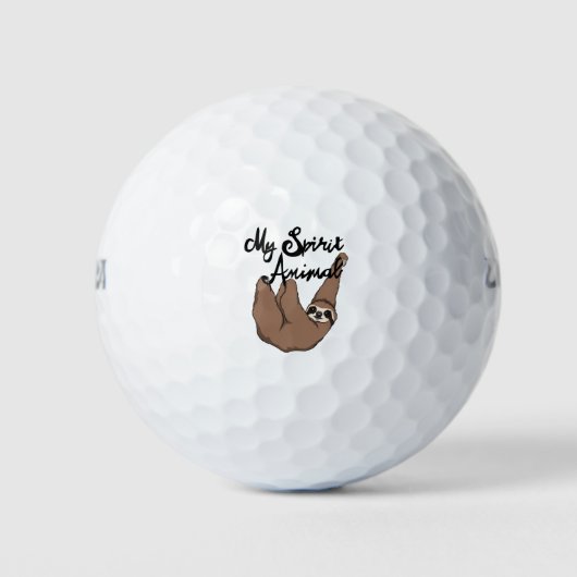 Balles De Golf Mon Esprit Animal mignon Sloth (Devant)