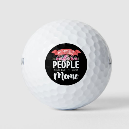 Balles De Golf Mon peuple favori m'appelle Mème Fête des Mères (Devant)