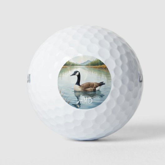 Balles De Golf Monogram Canada Goose Bird Nature Animal (Devant)