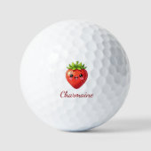 Balles De Golf Monogram cute strawberry kawaii (Recto)