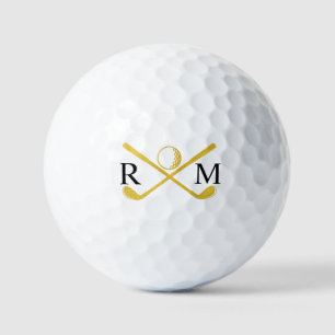 Balles De Golf Monogram Golf Player Club Gold Logo Golf