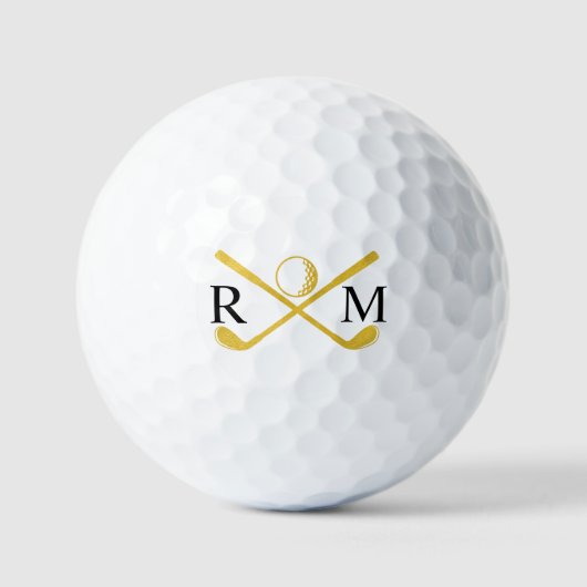 Balles De Golf Monogram Golf Player Club Gold Logo Golf (Recto)