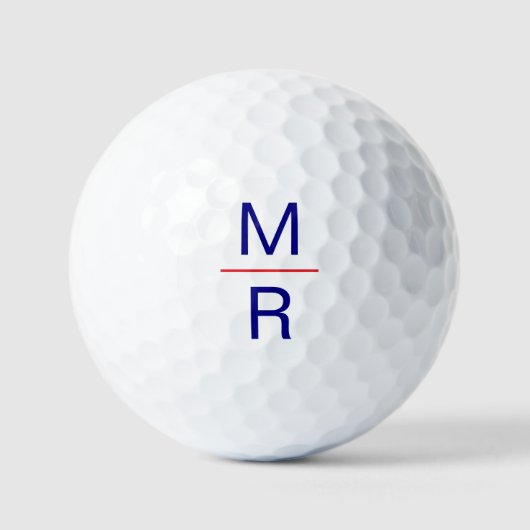 Balles De Golf Monogram Initials Modern Elegant Typography Simple (Recto)