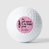 Balles De Golf Monogram My Happy Thème Dame Balls de golf (Recto)