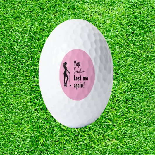 Balles De Golf Monogram My Happy Thème Dame Balls de golf