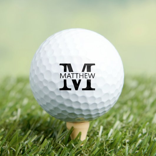 Balles De Golf Monogram Name with Initial