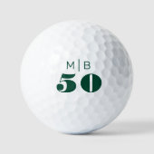 Balles De Golf Monogramme 50e Anniversaire (Recto)