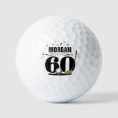 Balles De Golf Monogramme 60e Anniversaire (Recto)