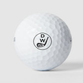 Balles de golf monogramme à initiales de typograph (Devant)