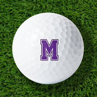 Balles De Golf Monogramme à varsité violette