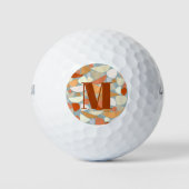 Balles De Golf Monogramme Art géométrique moderne Abstrait (Devant)