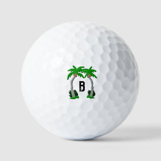 Balles De Golf Monogramme aux palmiers (Recto)