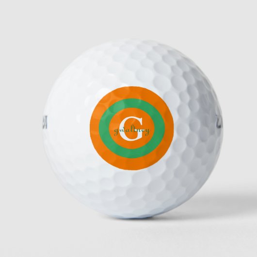 Balles De Golf Monogramme avec nom | Personnalisé- (Devant)