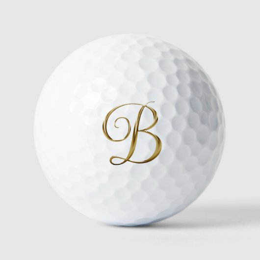 Balles De Golf Monogramme B métallisé or faux (Recto)