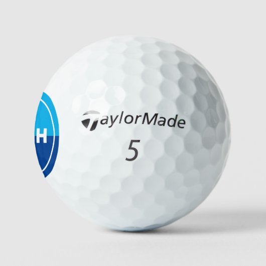 Balles De Golf Monogramme bleu à 2 tons pour identifier le golfeu (Logo)