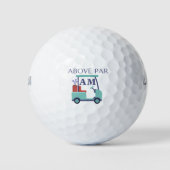 Balles De Golf Monogramme bleu initial (Devant)