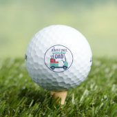 Balles De Golf Monogramme bleu initial (T-shirt Insitu)