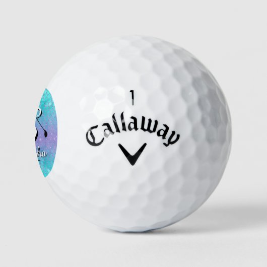 Balles De Golf Monogramme bleu océan (Logo)