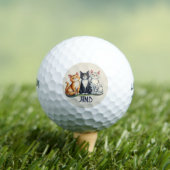 Balles De Golf Monogramme Chats Mignons Chatons Animal (T-shirt Insitu)