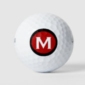 Balles De Golf Monogramme classique moderne (Devant)
