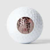 Balles De Golf Monogramme Cocaca Rose Wisteria Harmonie (Recto)