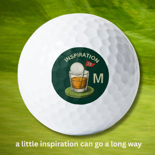 Balles De Golf Monogramme de boisson amusant et inspirant pour le