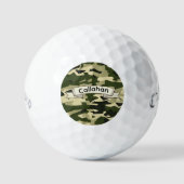 Balles De Golf Monogramme de Caméra de l'armée moderne Bold | Nom (Recto)