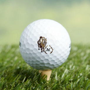 Balles De Golf Monogramme de chameau de Bactrie lunaire