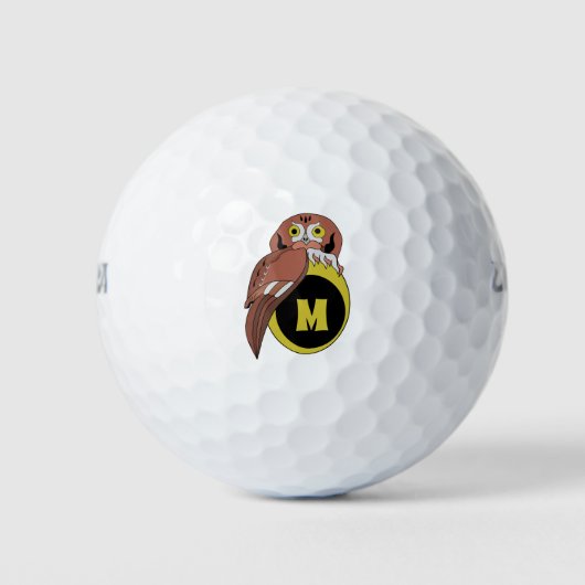 Balles De Golf Monogramme de Chouette de l'Est (Devant)