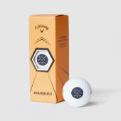 Balles De Golf Monogramme de club de golf bleu foncé (Emballage)