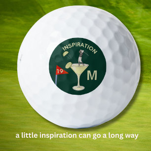 Balles De Golf Monogramme de cocktail amusant et inspirant pour l