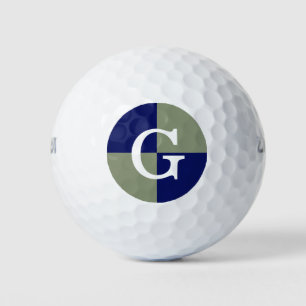 Balles De Golf Monogramme de contrôleur d'atterrisseur de bleu