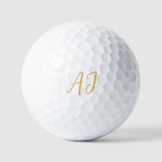 Balles De Golf Monogramme de couleur or professionnel classique i (Recto)