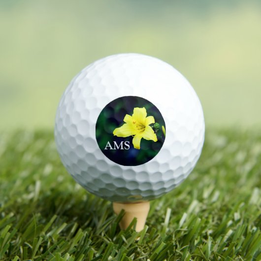 Balles De Golf Monogramme de jour jaune (T-shirt Insitu)