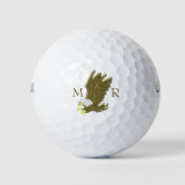 Balles De Golf Monogramme de l'aigle chauve (Devant)