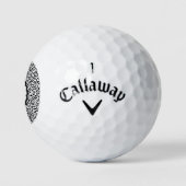 Balles De Golf Monogramme de léopard noir et blanc (Logo)