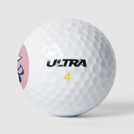 Balles De Golf Monogramme de Martini rose (Logo)