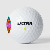 Balles De Golf Monogramme de Motif coloré amusant (Logo)
