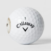 Balles De Golf Monogramme de nom de feuille marron (Logo)