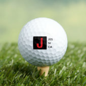 Balles De Golf Monogramme de nom professionnel élégant moderne (T-shirt Insitu)