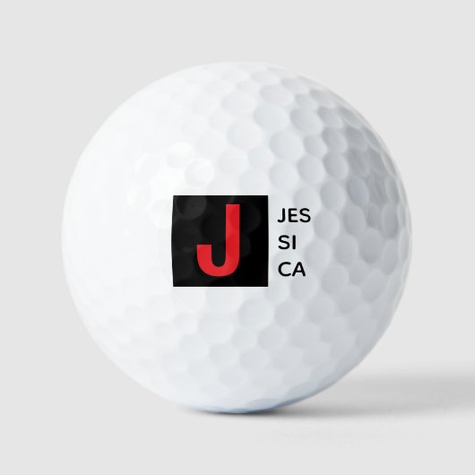 Balles De Golf Monogramme de nom professionnel élégant moderne (Recto)