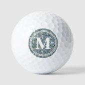 Balles De Golf Monogramme de Parties scintillant argentée brillan (Recto)