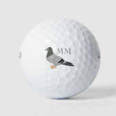 Balles De Golf Monogramme de pigeon (Devant)