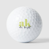 Balles De Golf Monogramme de signature rétro (Recto)