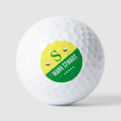 Balles De Golf Monogramme diagonal de Golfer moderne (Recto)