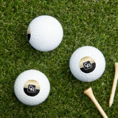 Balles De Golf Monogramme d'or métallique (Herbe in situ)