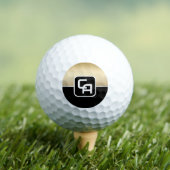 Balles De Golf Monogramme d'or métallique (T-shirt Insitu)