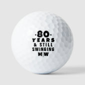 Balles De Golf Monogramme drôle pour 80e anniversaire (Recto)