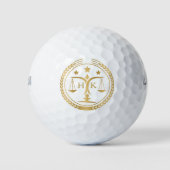 Balles De Golf Monogramme du logo Gold Justice (Devant)