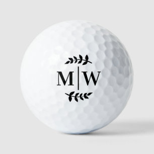 Balles De Golf Monogramme Élégant Personnalisé